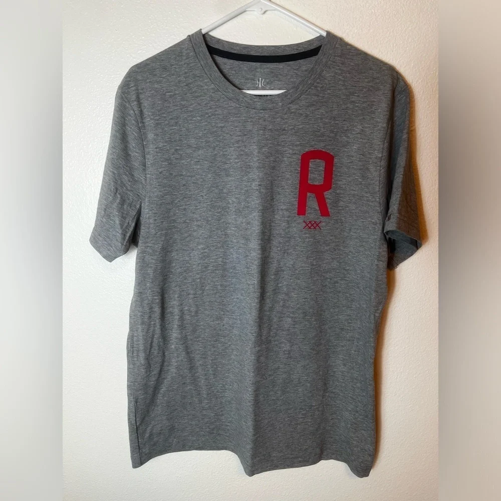 Rhone Mens Pima Cotton Blend Grey Tee Shirt Size L